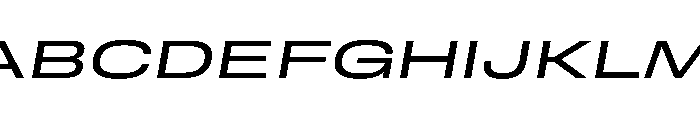 RSTReactor XExpMediumItalic Instance Font UPPERCASE