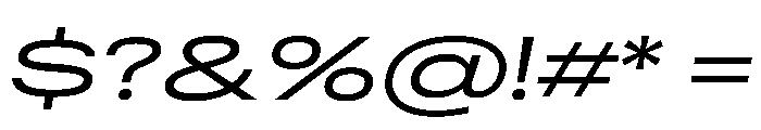 RSTReactor XExpRegularItalic Instance Font OTHER CHARS