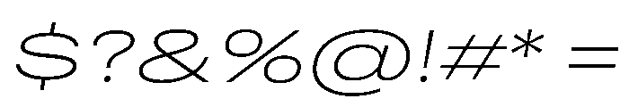 RSTReactor XExpThinItalic Instance Font OTHER CHARS