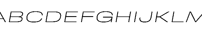 RSTReactor XExpThinItalic Instance Font UPPERCASE