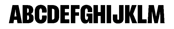 RSTReactorSans CndBlack Instance Font UPPERCASE
