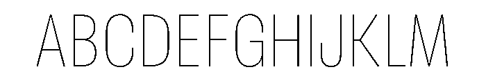 RSTReactorSans CndHairline Instance Font UPPERCASE