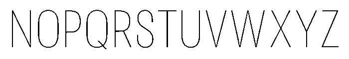 RSTReactorSans CndHairline Instance Font UPPERCASE