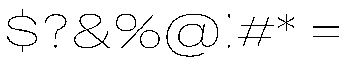 RSTReactorSans ExpHairline Instance Font OTHER CHARS