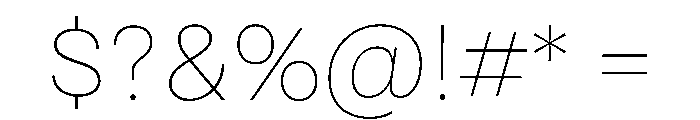 RSTReactorSans Hairline Instance Font OTHER CHARS