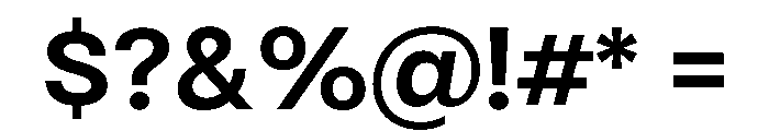 RSTReactorSans SemiBold Instance Font OTHER CHARS