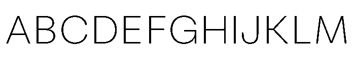 RSTReactorSans Thin Instance Font UPPERCASE
