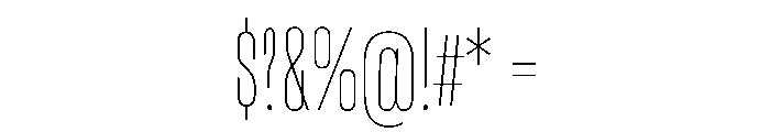 RSTReactorSans XCndHairline Instance Font OTHER CHARS