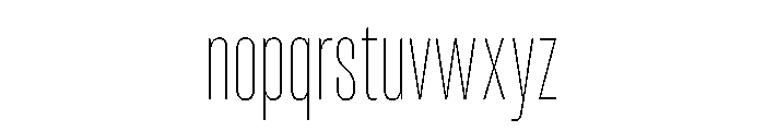RSTReactorSans XCndHairline Instance Font LOWERCASE