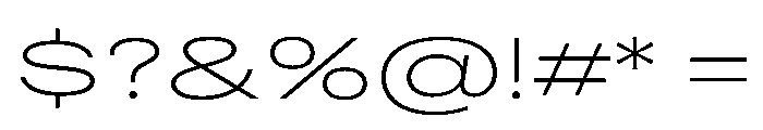 RSTReactorSans XExpThin Instance Font OTHER CHARS