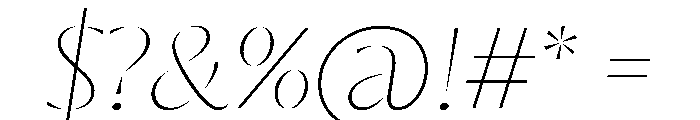 RSTResolut ClassicThin Instance Font OTHER CHARS
