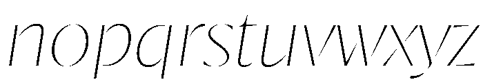 RSTResolut ClassicThin Instance Font LOWERCASE