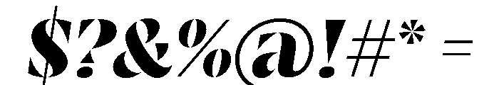 RSTResolut ExBold Instance Font OTHER CHARS