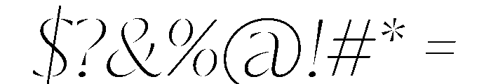 RSTResolut ExLight Instance Font OTHER CHARS