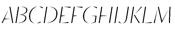 RSTResolut ExLight Instance Font UPPERCASE