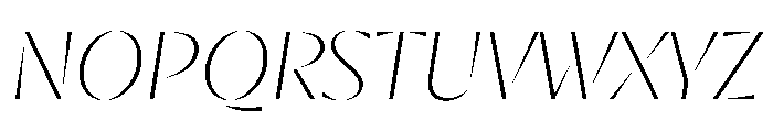 RSTResolut ExLight Instance Font UPPERCASE