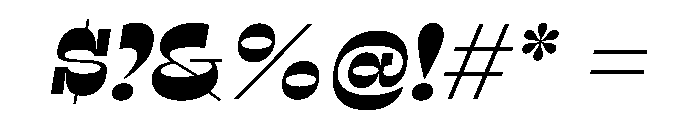 RSTSilvestre BluntBoldItalic Instance Font OTHER CHARS