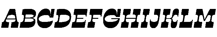 RSTSilvestre BluntBoldItalic Instance Font UPPERCASE
