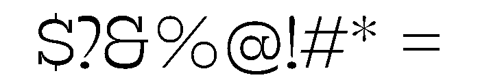 RSTSilvestre BluntLight Instance Font OTHER CHARS