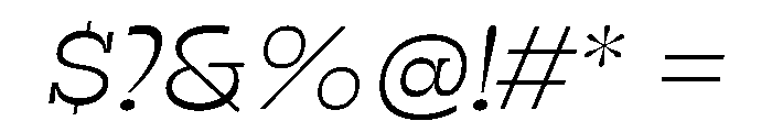 RSTSilvestre BluntLightItalic Instance Font OTHER CHARS