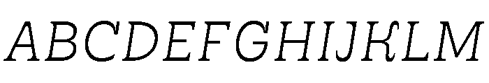 RSTSilvestre BluntLightItalic Instance Font UPPERCASE