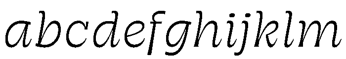 RSTSilvestre BluntLightItalic Instance FONT
