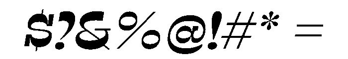 RSTSilvestre BluntMediumItalic Instance Font OTHER CHARS