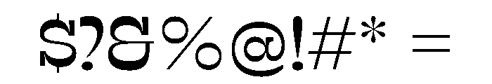 RSTSilvestre BluntRegular Instance Font OTHER CHARS