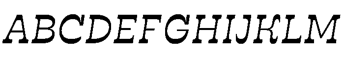 RSTSilvestre BluntRegularItalic Instance Font UPPERCASE