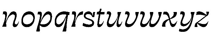 RSTSilvestre BluntRegularItalic Instance Font LOWERCASE
