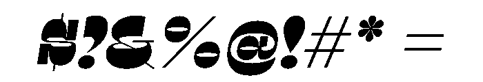 RSTSilvestre BluntUltraItalic Instance Font OTHER CHARS
