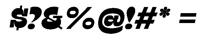 RSTSilvestre HardExtraBlackItalic Instance Font OTHER CHARS