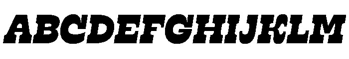 RSTSilvestre HardExtraBlackItalic Instance Font UPPERCASE