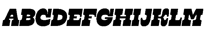 RSTSilvestre HardUltraItalic Instance Font UPPERCASE