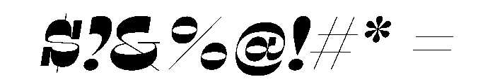 RSTSilvestre SharpBoldItalic Instance Font OTHER CHARS