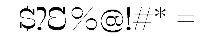 RSTSilvestre SharpLight Instance Font OTHER CHARS