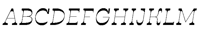 RSTSilvestre SharpLightItalic Instance Font UPPERCASE