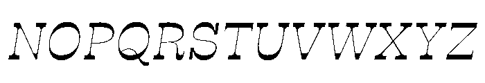 RSTSilvestre SharpLightItalic Instance Font UPPERCASE
