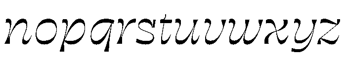 RSTSilvestre SharpLightItalic Instance Font LOWERCASE