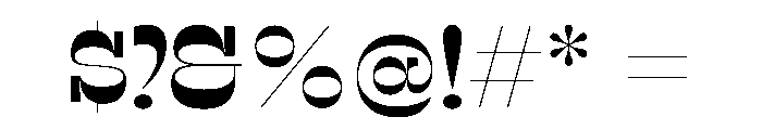 RSTSilvestre SharpMedium Instance Font OTHER CHARS