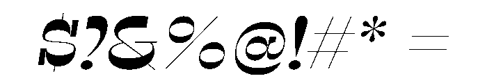 RSTSilvestre SharpMediumItalic Instance Font OTHER CHARS