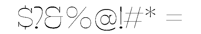 RSTSilvestre SharpThin Instance Font OTHER CHARS