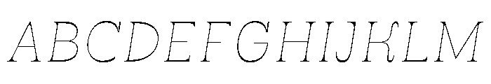 RSTSilvestre SharpThinItalic Instance Font UPPERCASE
