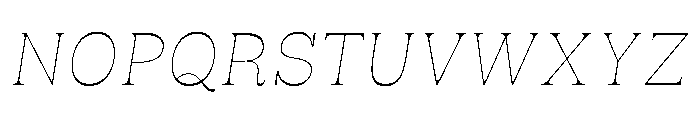 RSTSilvestre SharpThinItalic Instance Font UPPERCASE