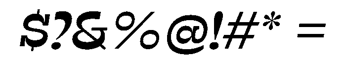 RSTSilvestre SolidMediumItalic Instance Font OTHER CHARS