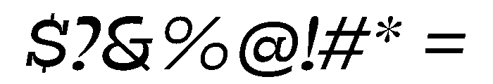 RSTSilvestre SolidRegularItalic Instance Font OTHER CHARS