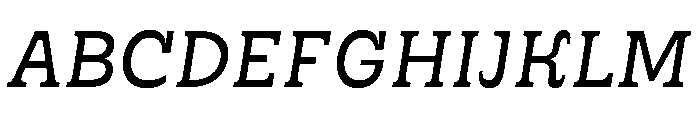 RSTSilvestre SolidRegularItalic Instance Font UPPERCASE