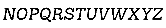 RSTSilvestre SolidRegularItalic Instance Font UPPERCASE