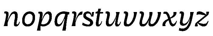 RSTSilvestre SolidRegularItalic Instance Font LOWERCASE