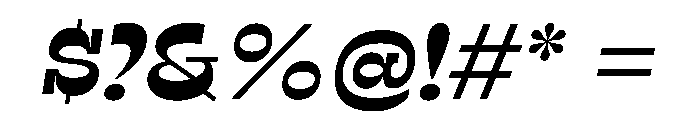 RSTSilvestre SolidSemiboldItalic Instance Font OTHER CHARS